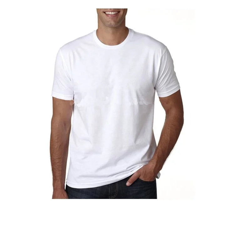 Wholesale OEM Custom Logo Printing 100% Cotton Mens Plain White Tee Shirt Custom Blank Mens T Shirt