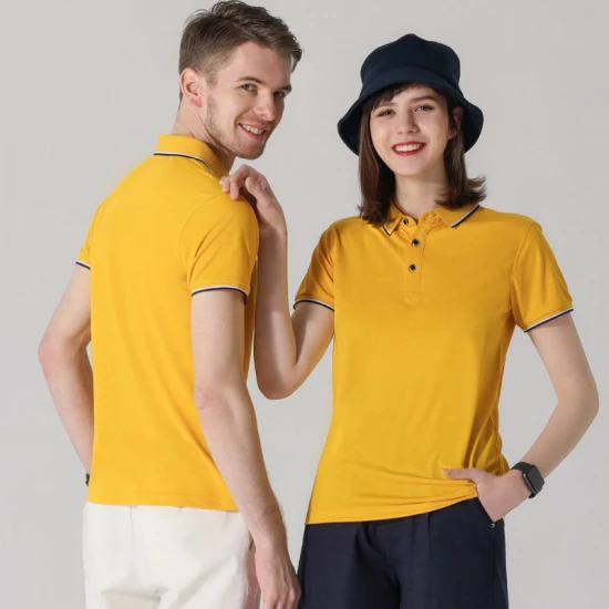 Unisex Short Sleeve Polo T-Shirts Premium Plain Gym Clothes, Customize Logo Collared Golf T Shirt Slim Fit Tennis Tee Shirts for Men and Women
