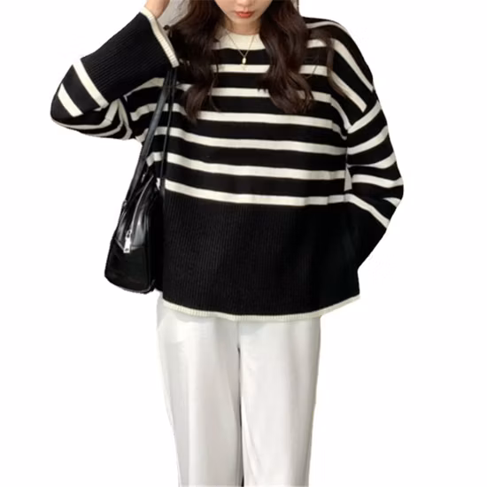 Ripped Sweater New Trend Loose Lazy Wind Jacket Tops Sweatershirt (SW8024)