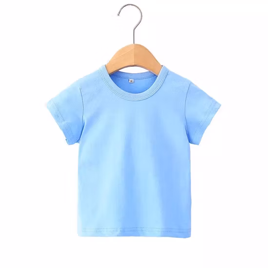 Soft Comfortable Children Plain Black Kid T-Shirt Custom Printing Blank Kids T-Shirt Boy